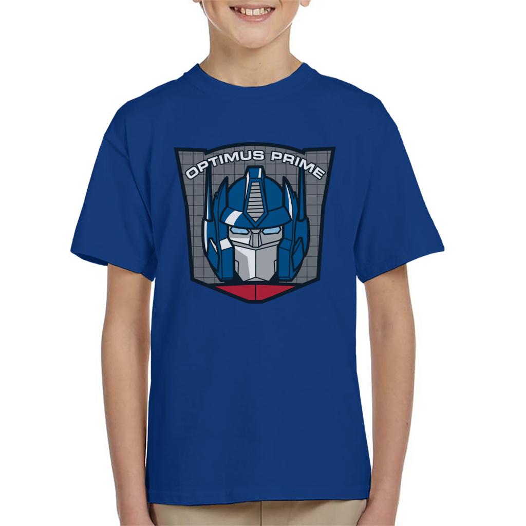 Transformers Optimus Prime Retro Face Badge Kid's T-Shirt-ALL + EVERY