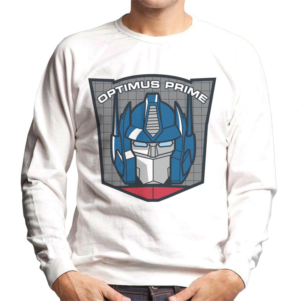 Transformers Optimus Prime Retro Face Badge Men's Sweatshirt-ALL + EVERY