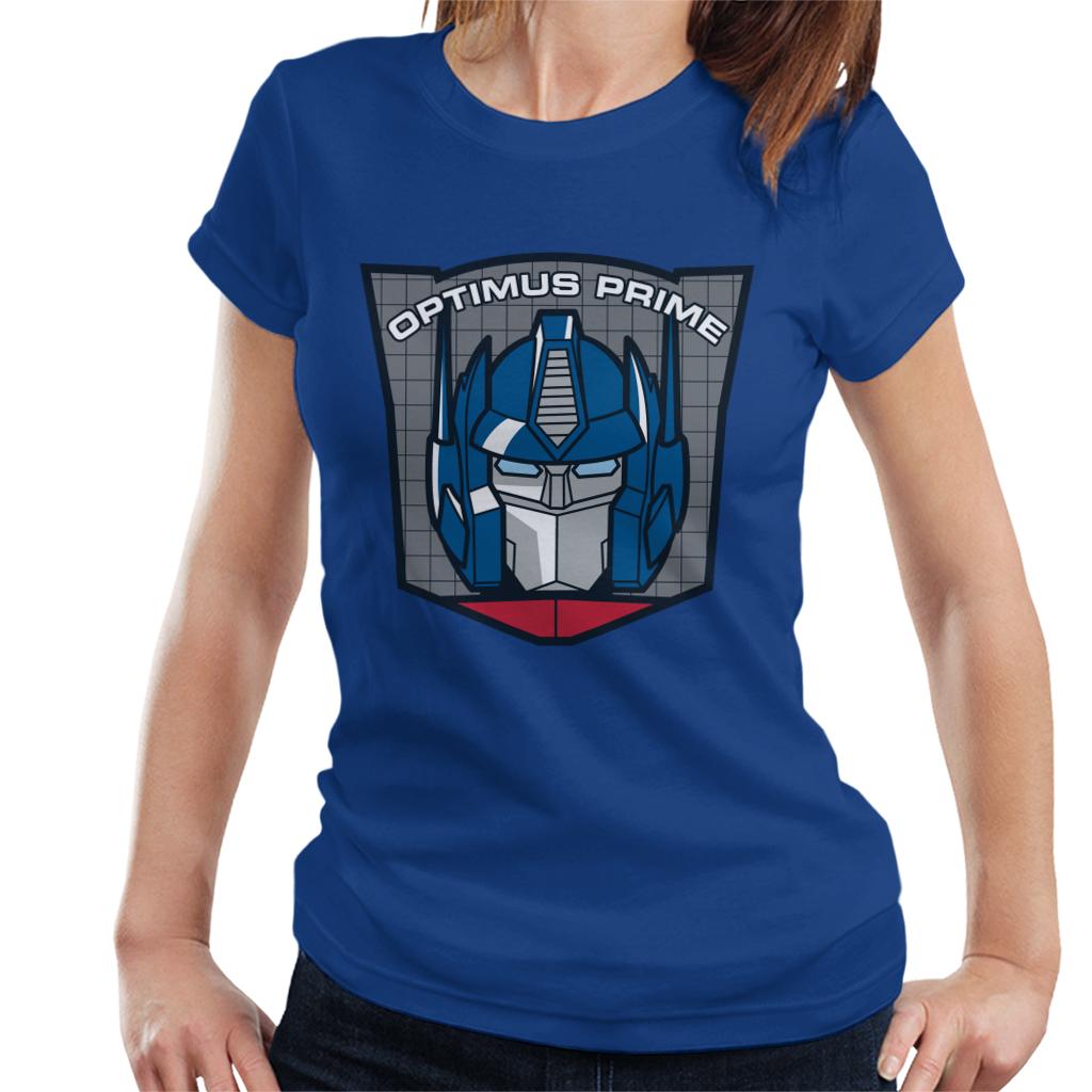 Transformers Optimus Prime Retro Face Badge Women's T-Shirt-ALL + EVERY