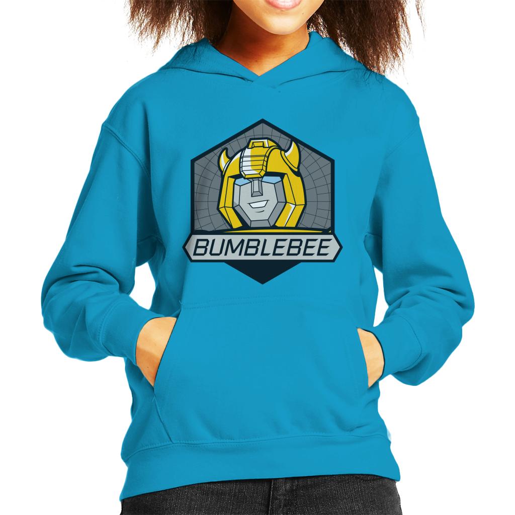 Transformers Bumblebee Retro Face Badge Kid's Hooded Sweatshirt-ALL + EVERY