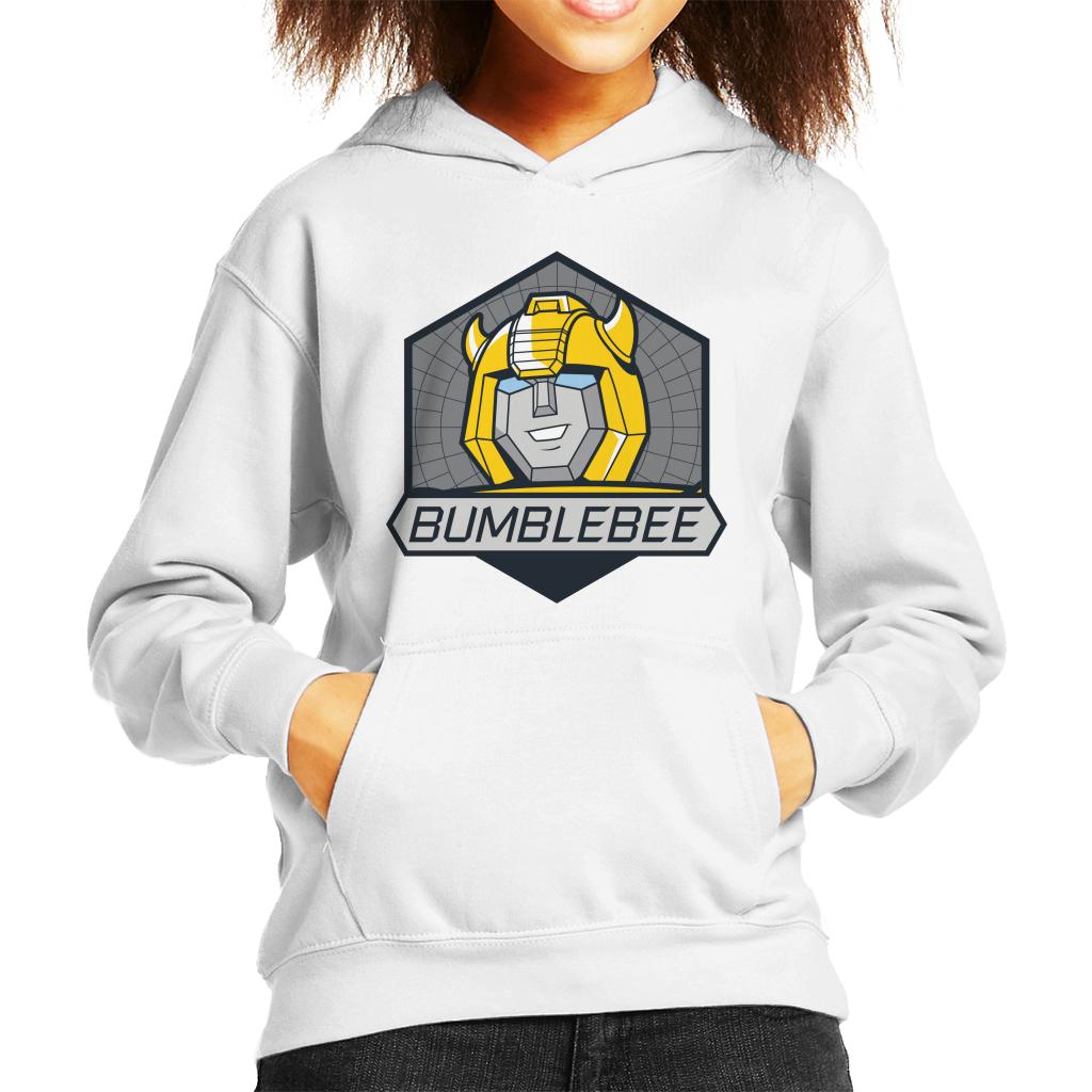 Transformers Bumblebee Retro Face Badge Kid's Hooded Sweatshirt-ALL + EVERY