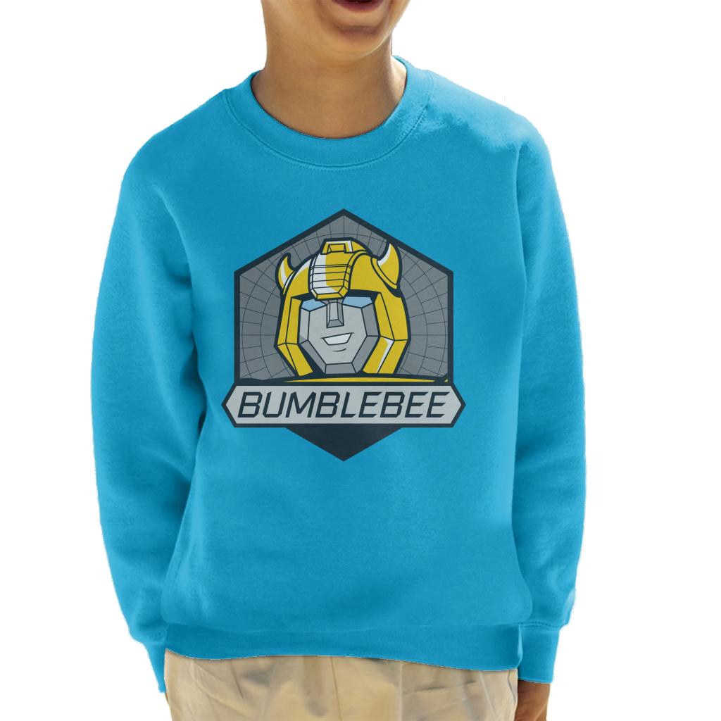 Transformers Bumblebee Retro Face Badge Kid's Sweatshirt-ALL + EVERY