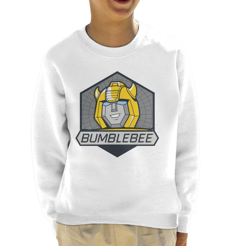 Transformers Bumblebee Retro Face Badge Kid's Sweatshirt-ALL + EVERY