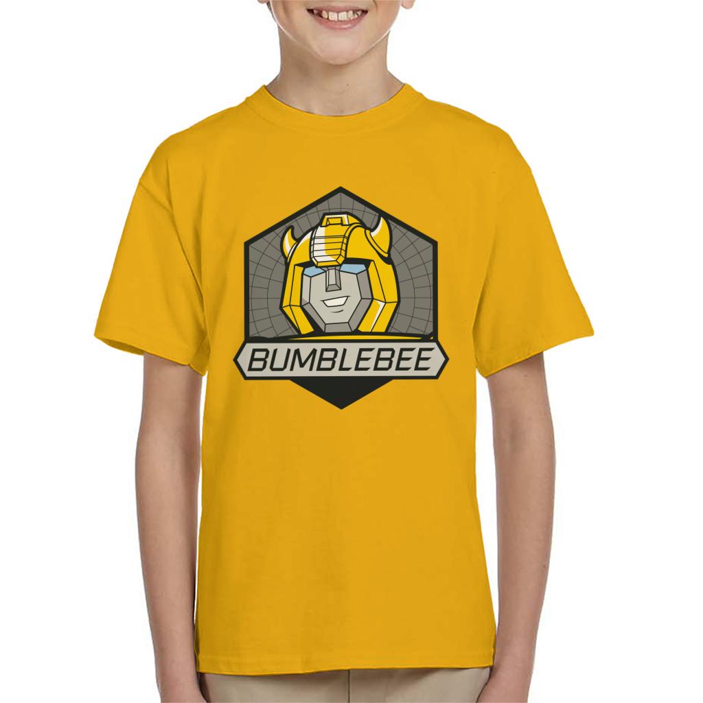 Transformers Bumblebee Retro Face Badge Kid's T-Shirt-ALL + EVERY