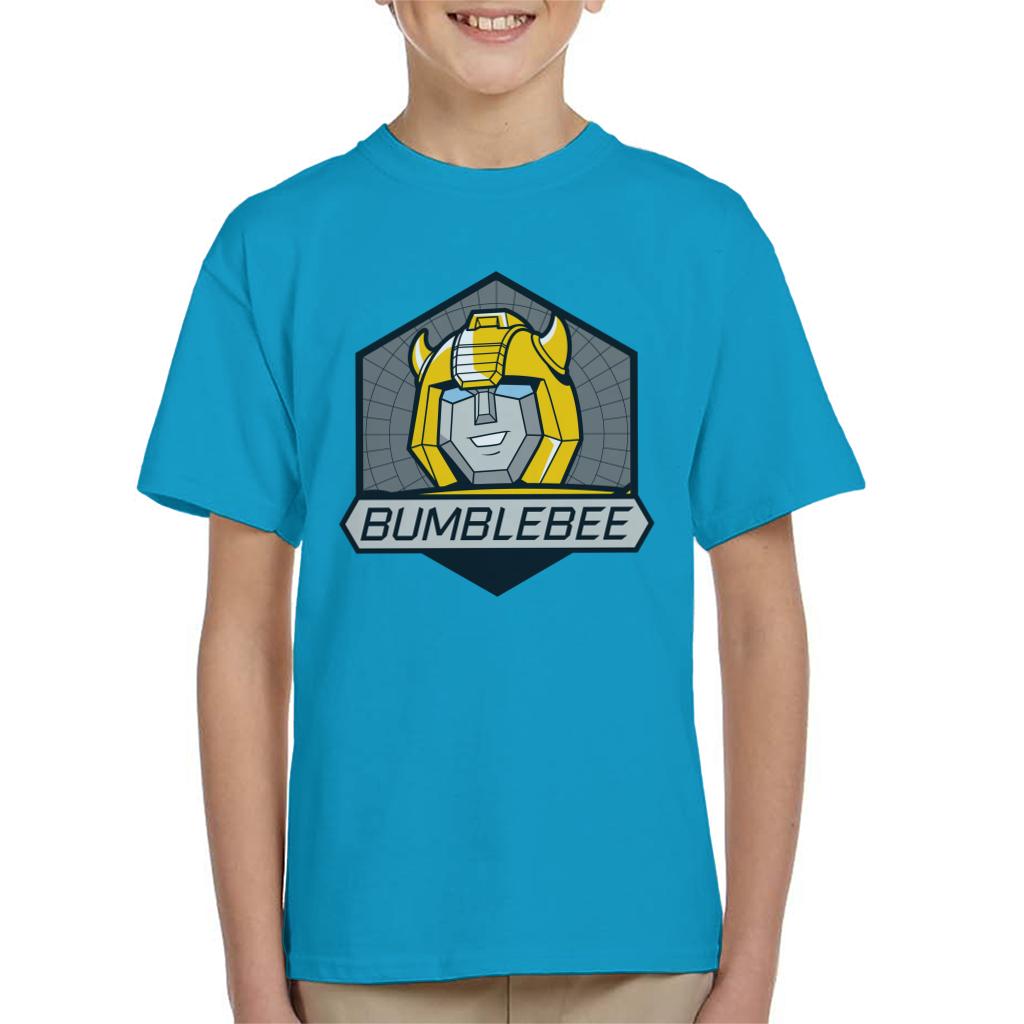 Transformers Bumblebee Retro Face Badge Kid's T-Shirt-ALL + EVERY