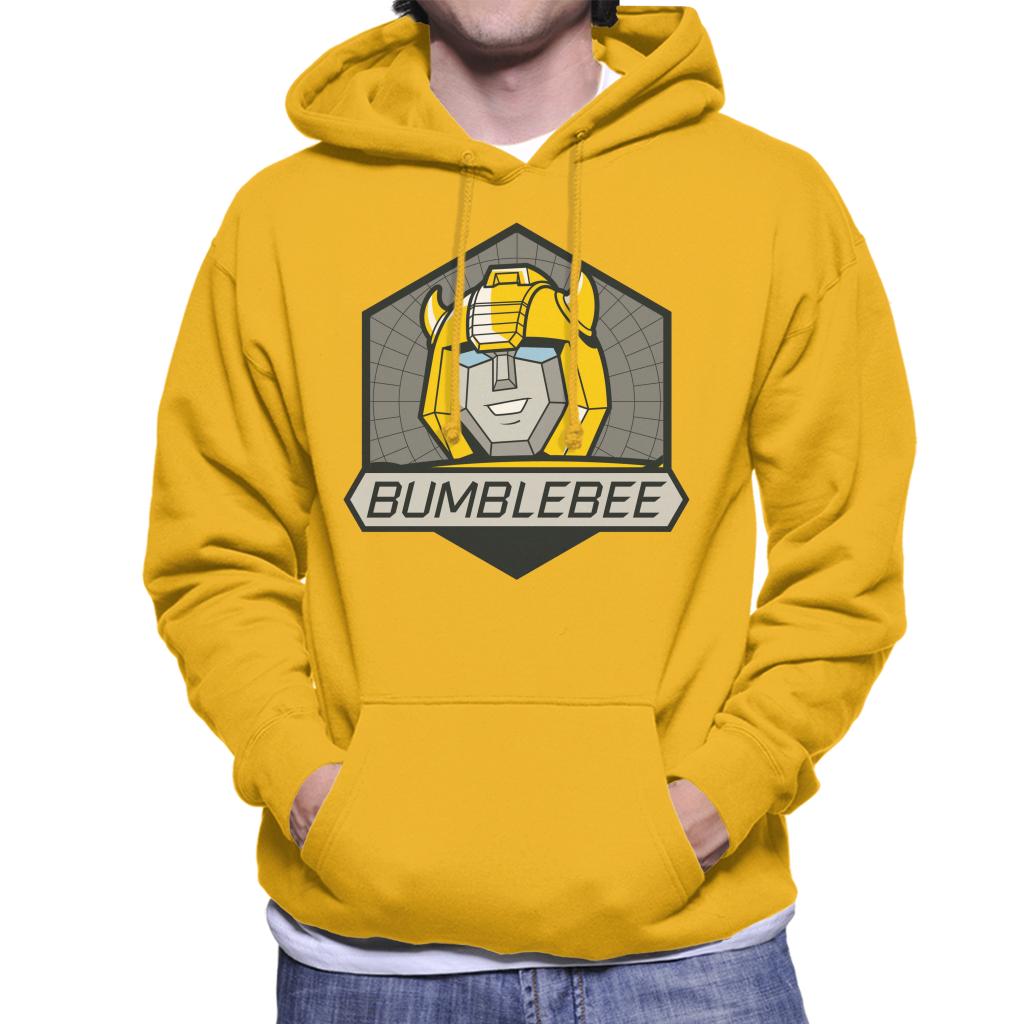 Transformers Bumblebee Retro Face Badge Men's Hooded Sweatshirt-ALL + EVERY