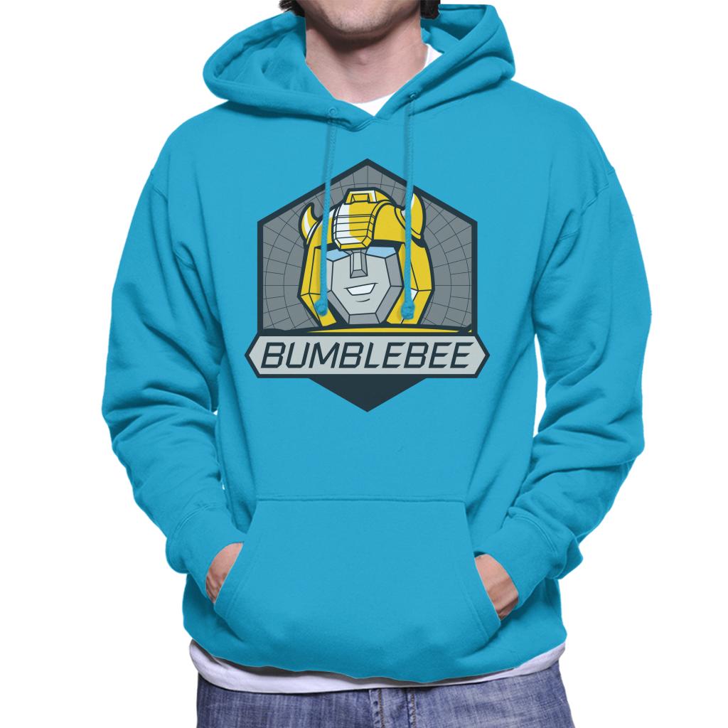 Transformers Bumblebee Retro Face Badge Men's Hooded Sweatshirt-ALL + EVERY