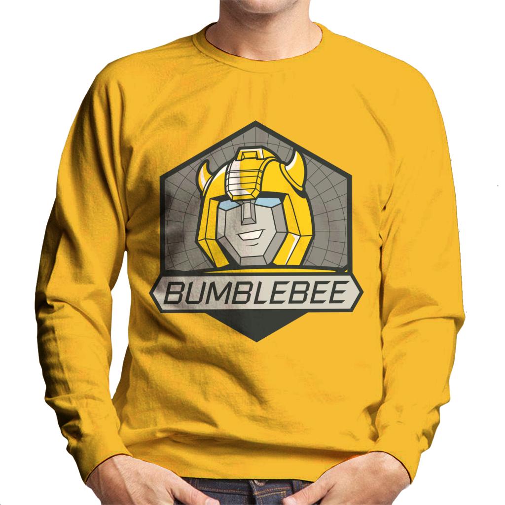 Transformers Bumblebee Retro Face Badge Men's Sweatshirt-ALL + EVERY