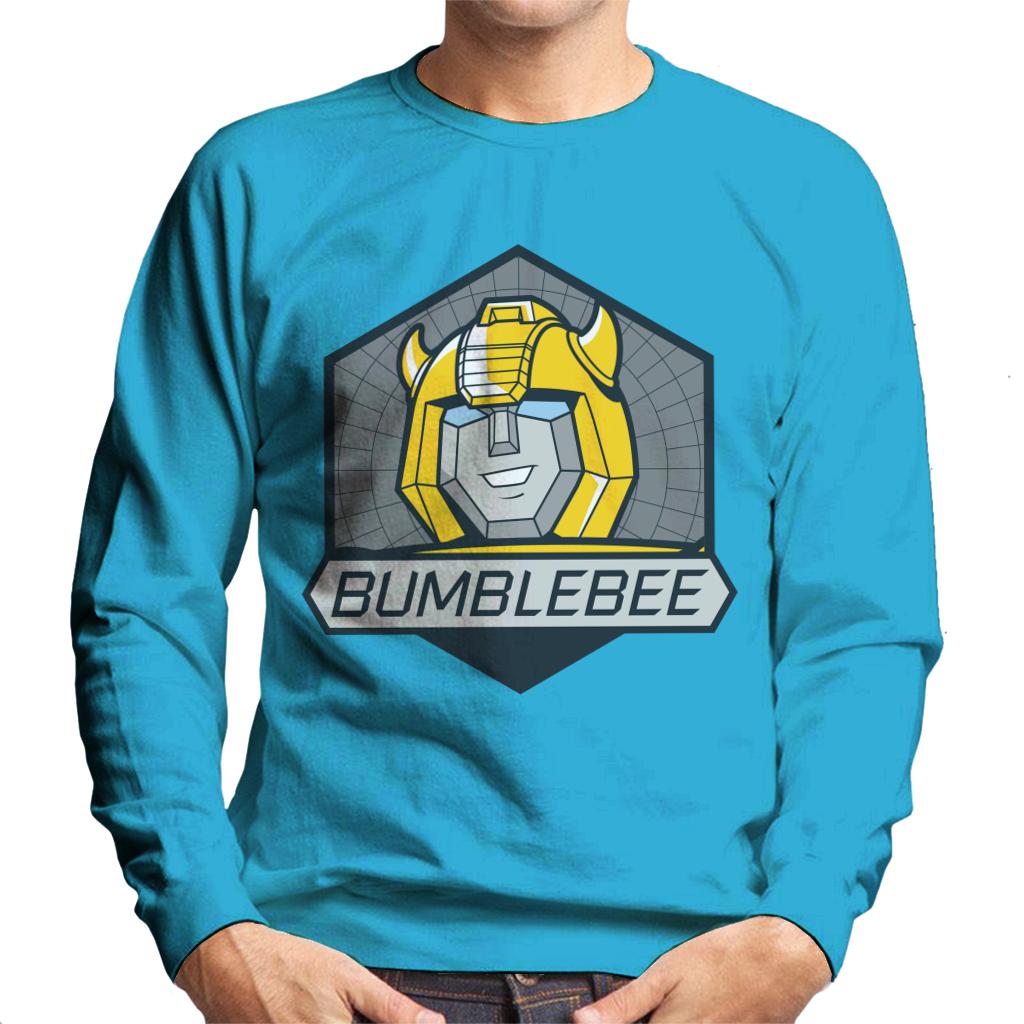 Transformers Bumblebee Retro Face Badge Men's Sweatshirt-ALL + EVERY