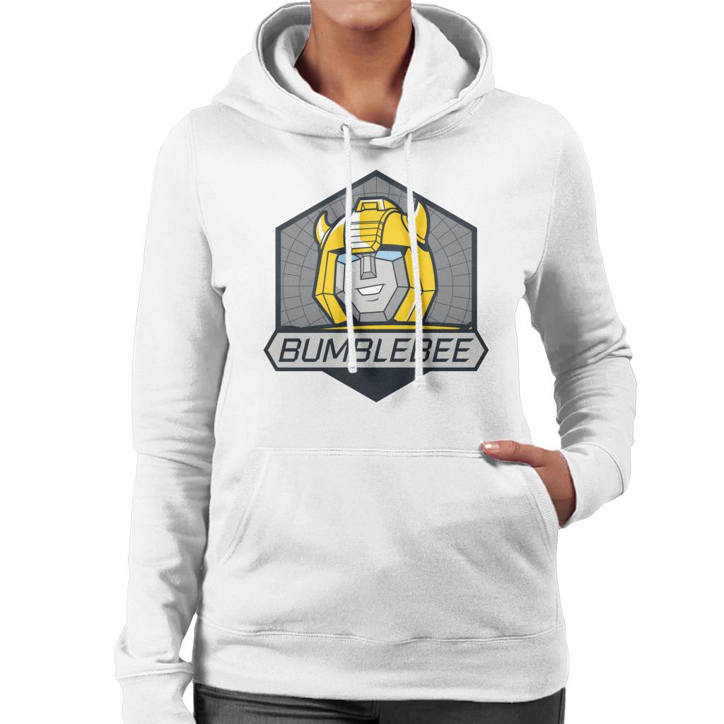 Transformers Bumblebee Retro Face Badge Women's Hooded Sweatshirt-ALL + EVERY