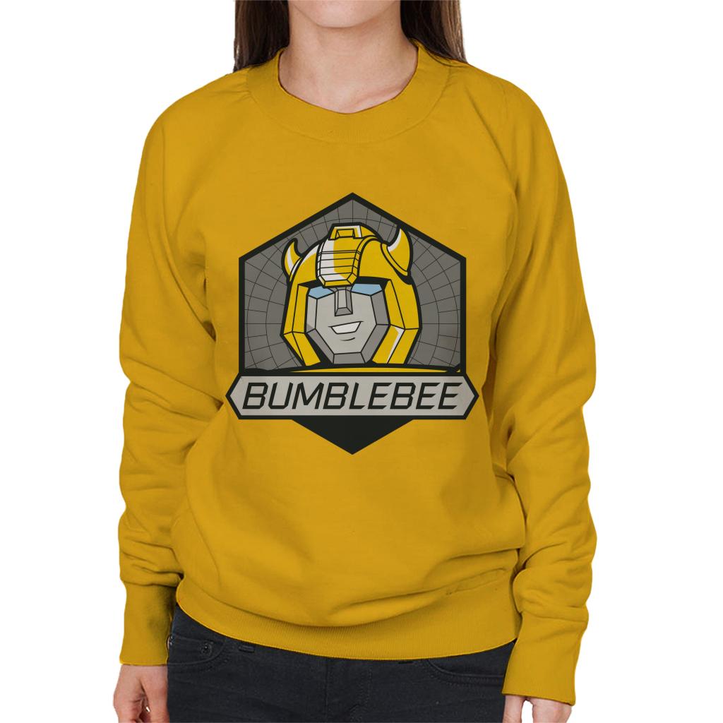 Transformers Bumblebee Retro Face Badge Women's Sweatshirt-ALL + EVERY