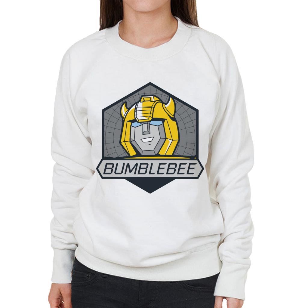 Transformers Bumblebee Retro Face Badge Women's Sweatshirt-ALL + EVERY