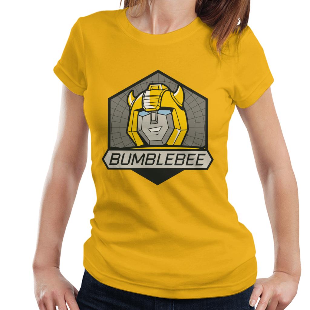 Transformers Bumblebee Retro Face Badge Women's T-Shirt-ALL + EVERY