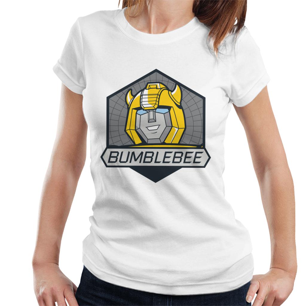 Transformers Bumblebee Retro Face Badge Women's T-Shirt-ALL + EVERY