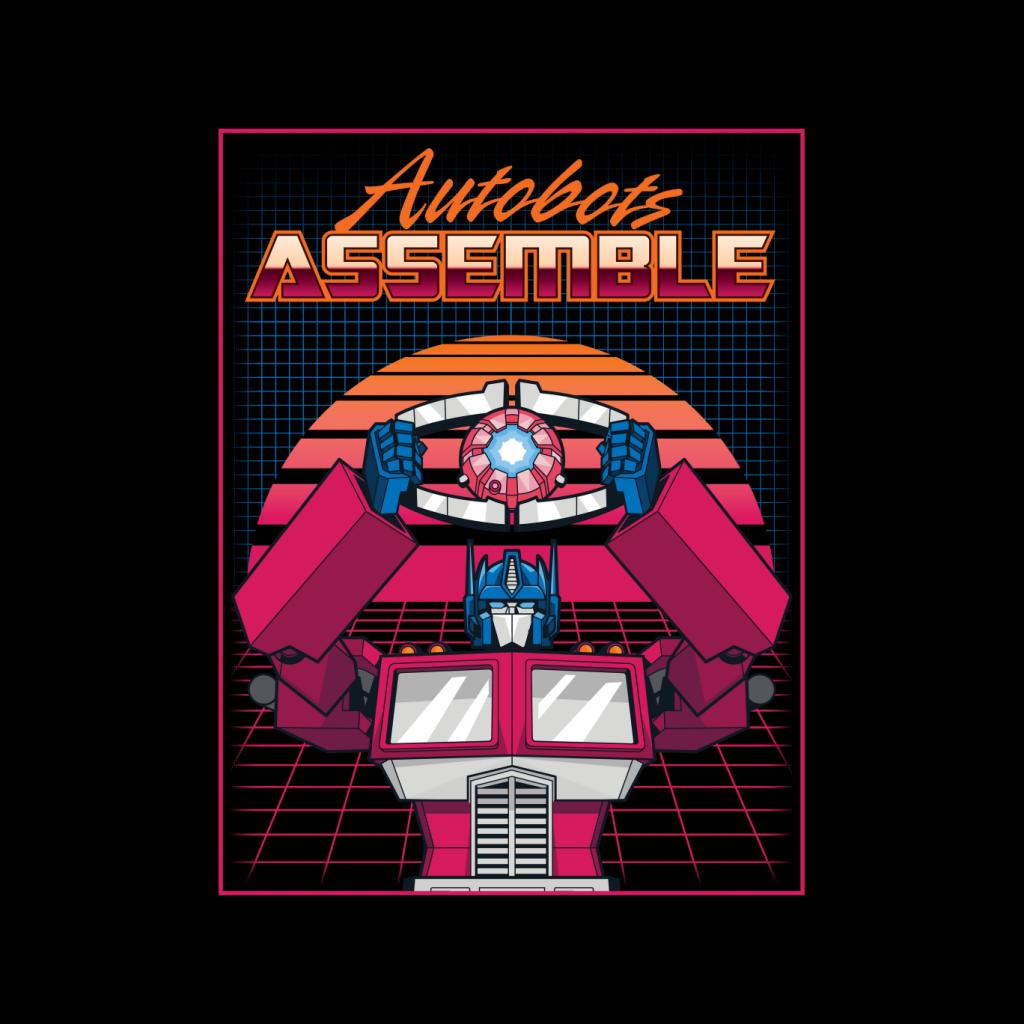 Transformers Autobots Assemble Retrowave Men's T-Shirt-ALL + EVERY