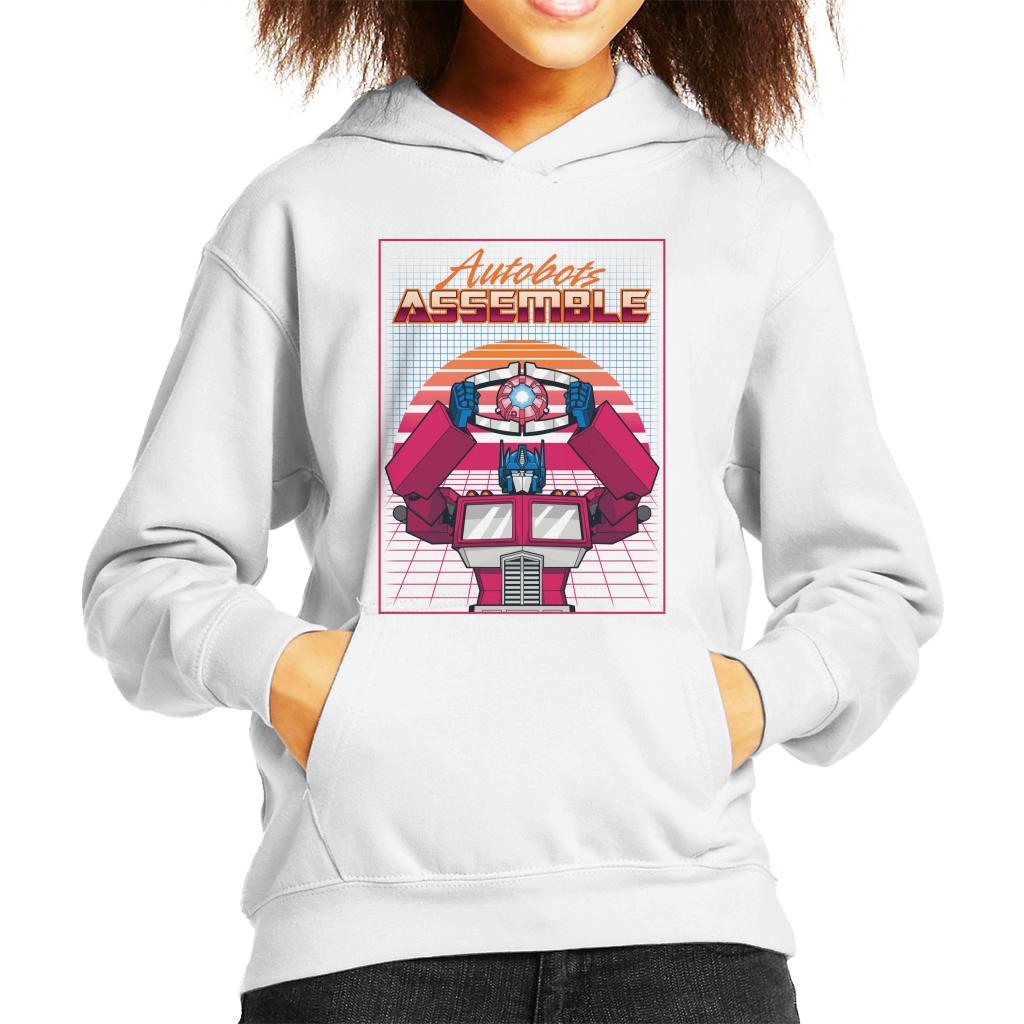 Transformers Autobots Assemble Retrowave Kid's Hooded Sweatshirt-ALL + EVERY