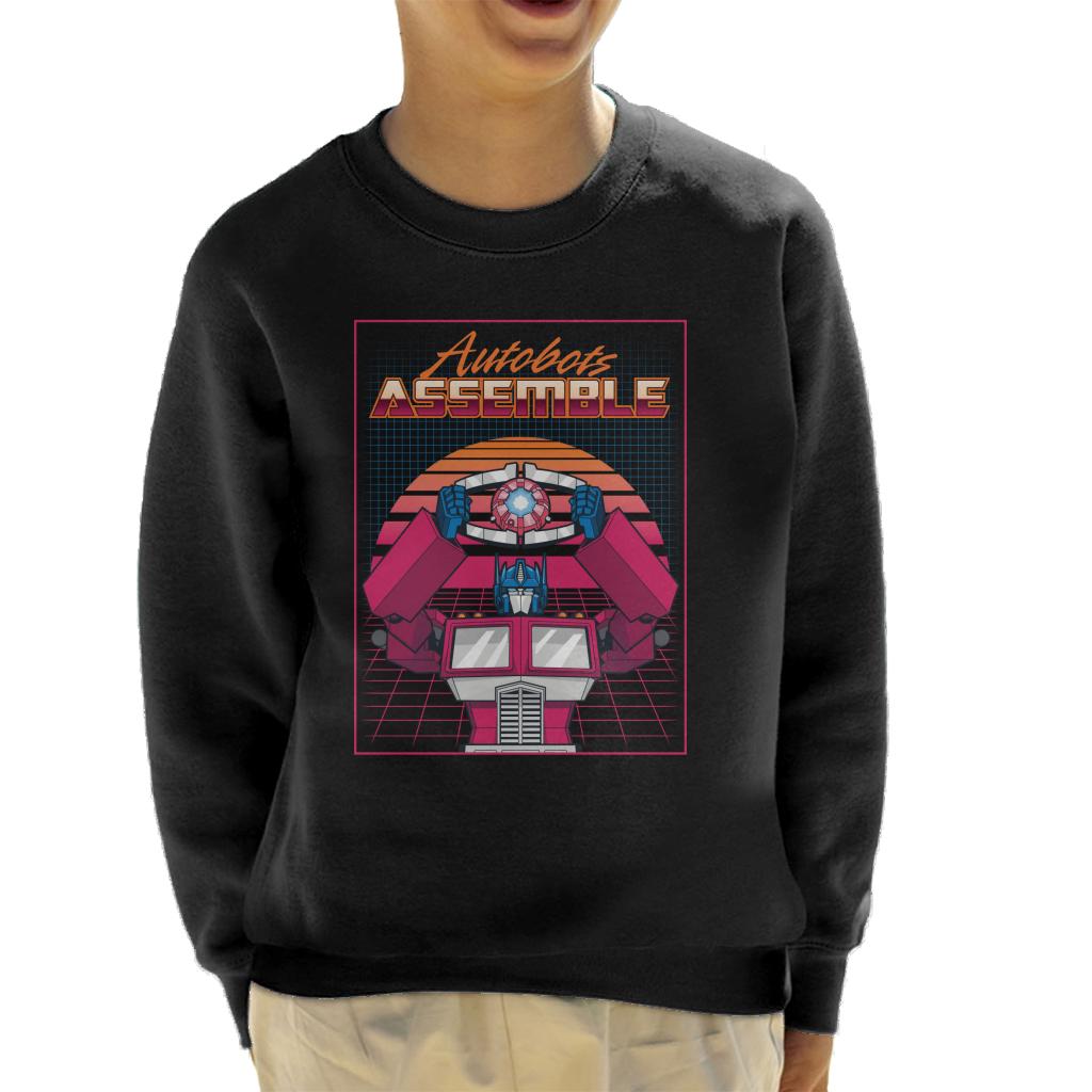 Transformers Autobots Assemble Retrowave Kid's Sweatshirt-ALL + EVERY