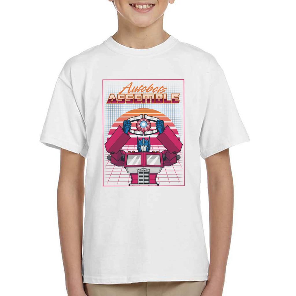 Transformers Autobots Assemble Retrowave Kid's T-Shirt-ALL + EVERY