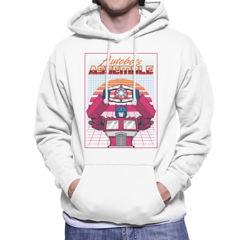 Transformers Autobots Assemble Retrowave Men's Hooded Sweatshirt-ALL + EVERY