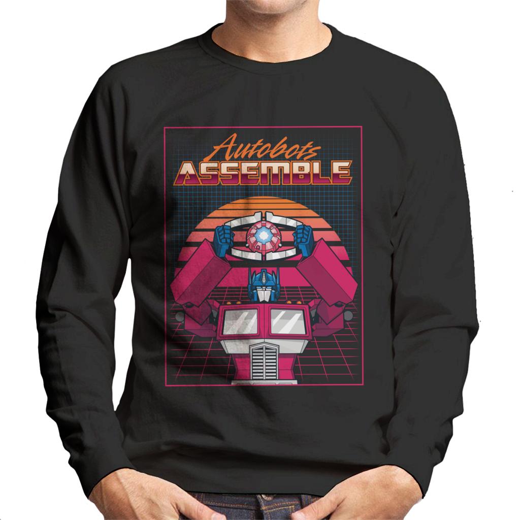 Transformers Autobots Assemble Retrowave Men's Sweatshirt-ALL + EVERY