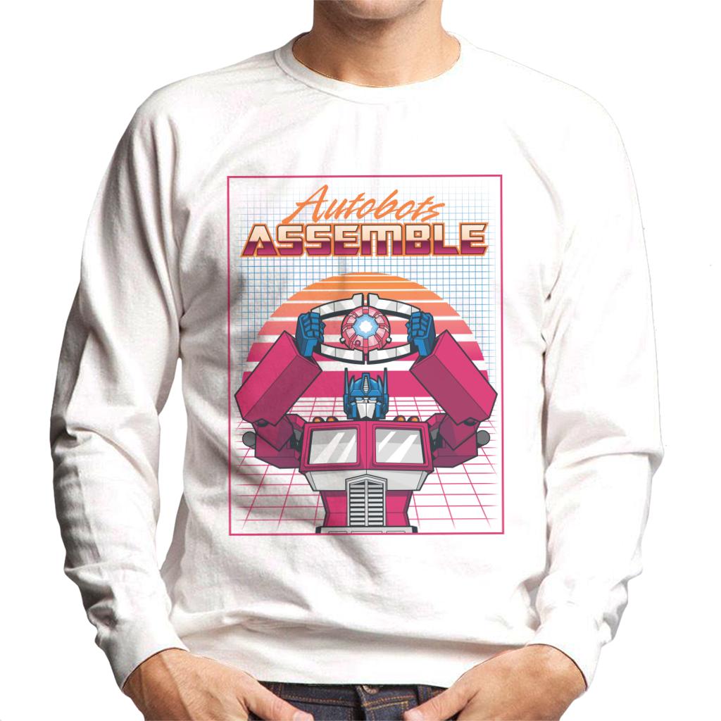 Transformers Autobots Assemble Retrowave Men's Sweatshirt-ALL + EVERY