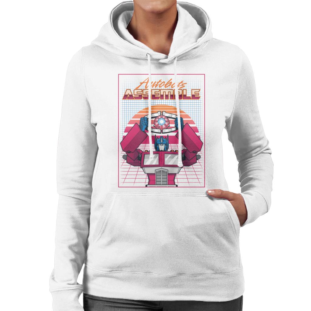 Transformers Autobots Assemble Retrowave Women's Hooded Sweatshirt-ALL + EVERY