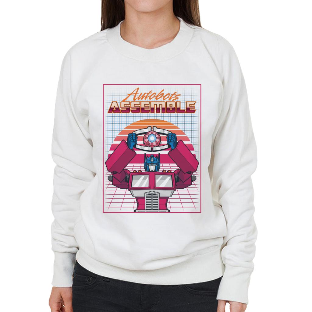 Transformers Autobots Assemble Retrowave Women's Sweatshirt-ALL + EVERY