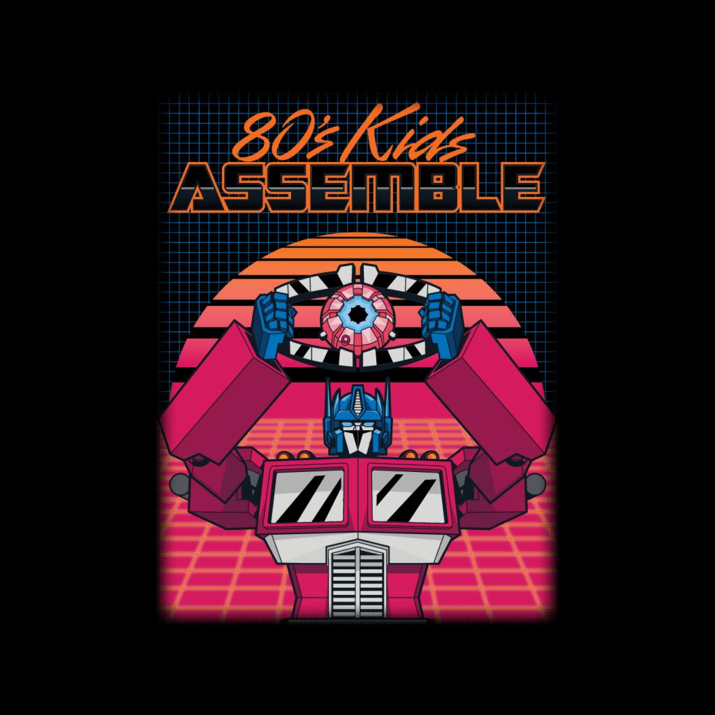 Transformers 80s Kids Assemble Retrowave Men's T-Shirt-ALL + EVERY