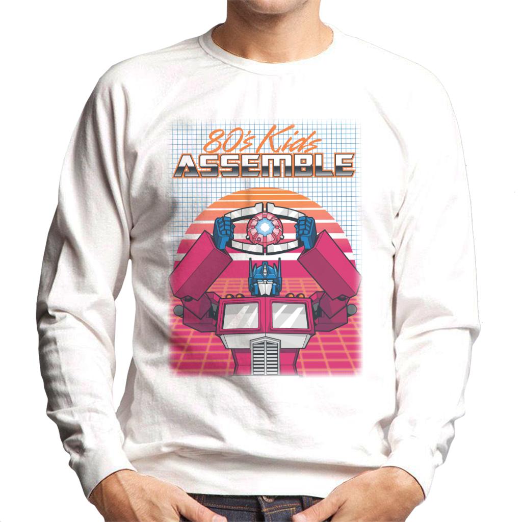 Transformers 80s Kids Assemble Retrowave Men's Sweatshirt-ALL + EVERY