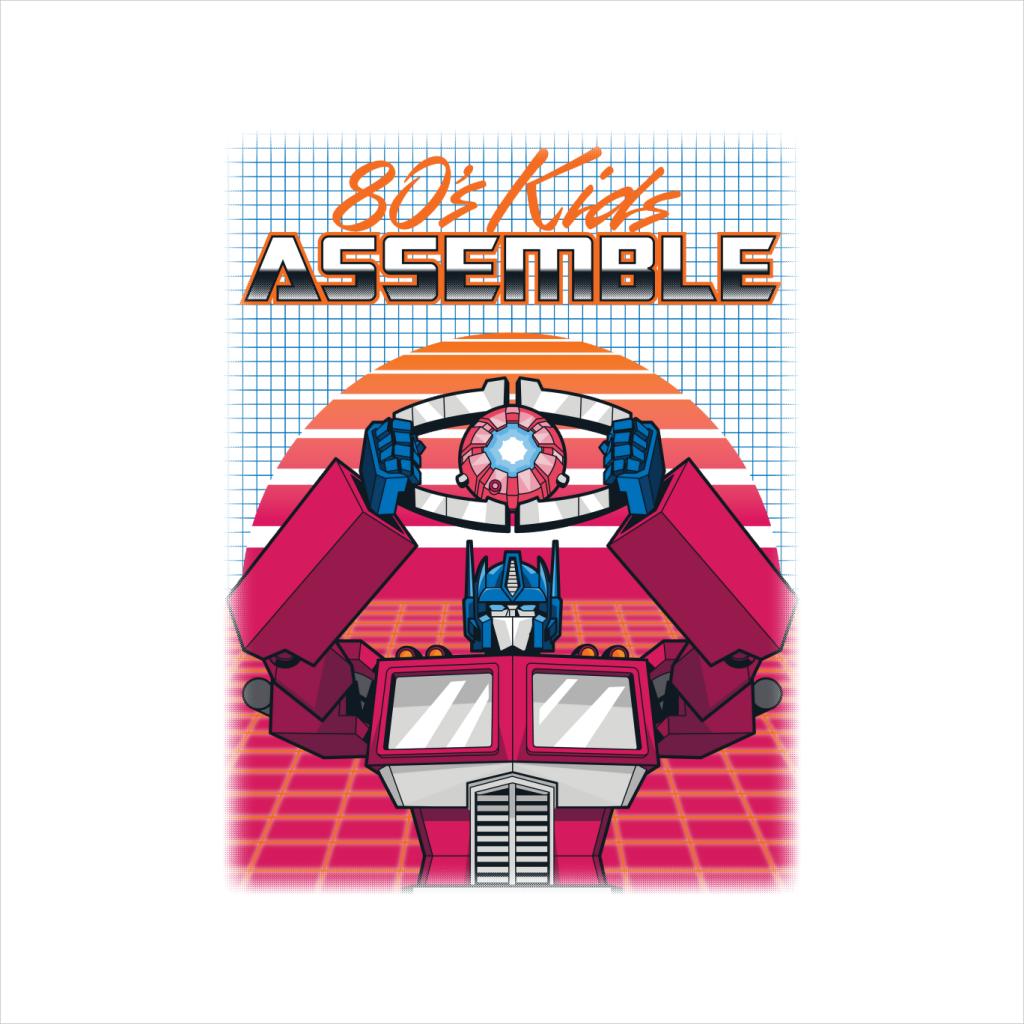 Transformers 80s Kids Assemble Retrowave Men's T-Shirt-ALL + EVERY