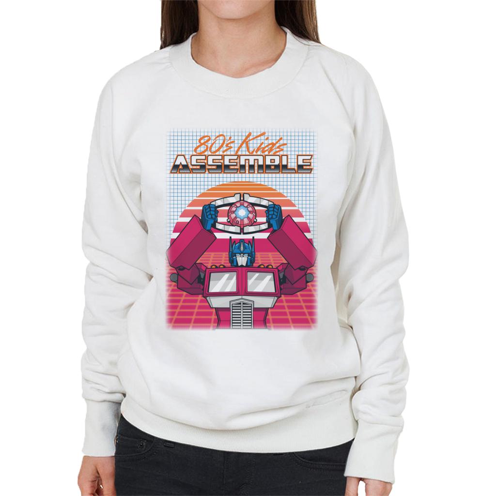 Transformers 80s Kids Assemble Retrowave Women's Sweatshirt-ALL + EVERY