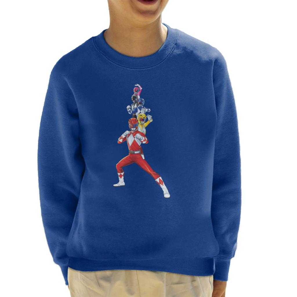 Power Rangers Action Line Up Kid's Sweatshirt-ALL + EVERY