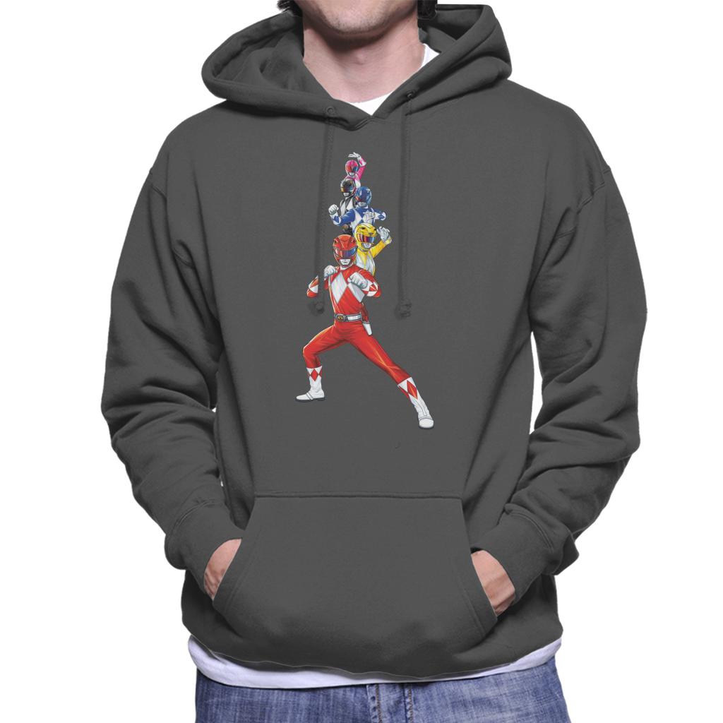 Power Rangers Action Line Up Men's Hooded Sweatshirt-ALL + EVERY