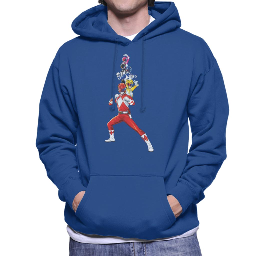 Power Rangers Action Line Up Men's Hooded Sweatshirt-ALL + EVERY