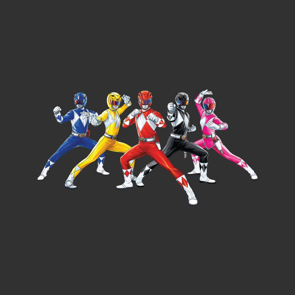 Power Rangers Fighting Pose Men's T-Shirt-ALL + EVERY