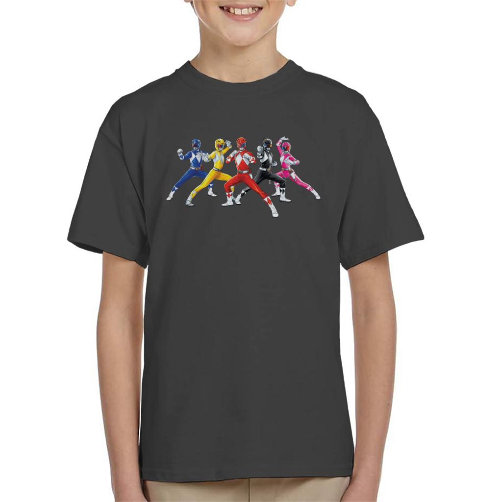 Power Rangers Fighting Pose Kid's T-Shirt-ALL + EVERY