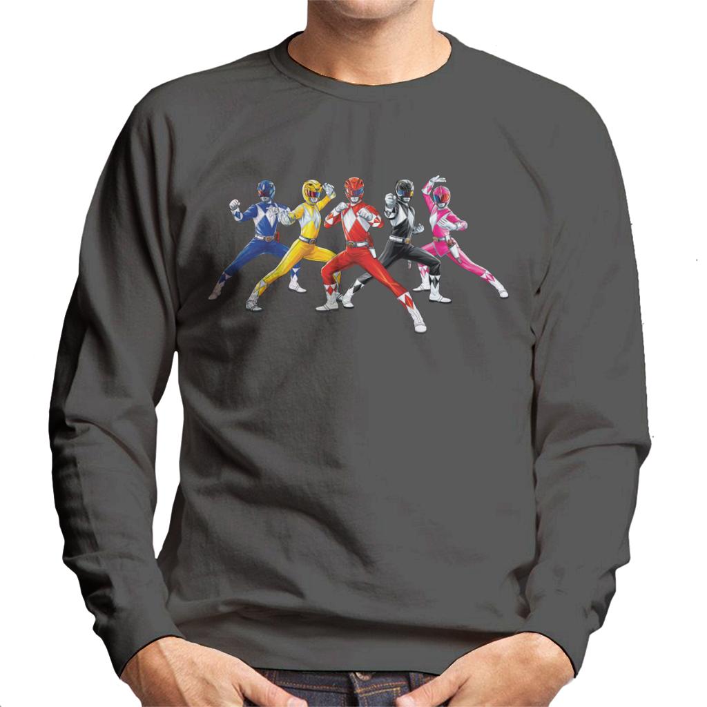 Power Rangers Fighting Pose Men's Sweatshirt-ALL + EVERY