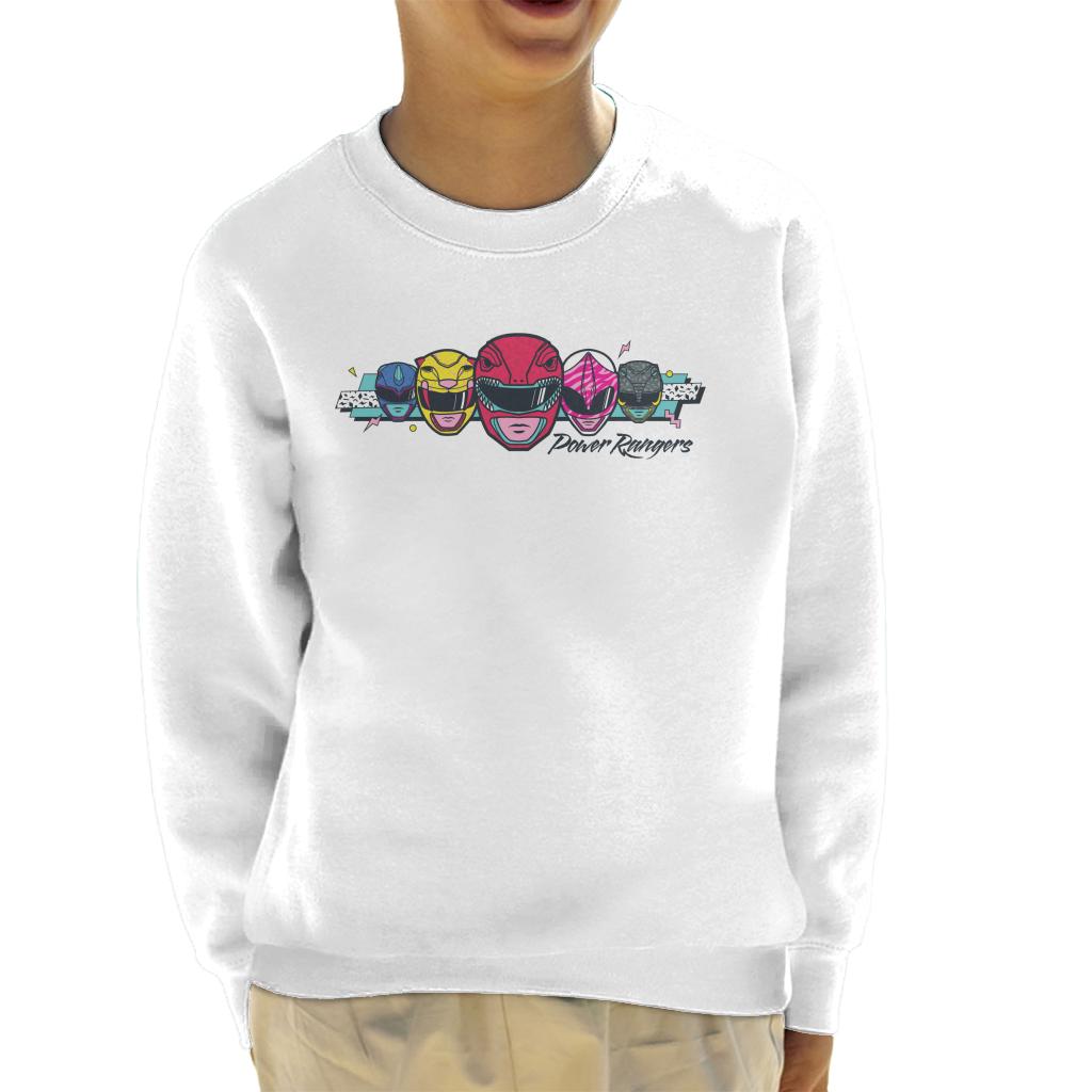 Power Rangers Retro 90s Heads Kid's Sweatshirt-ALL + EVERY