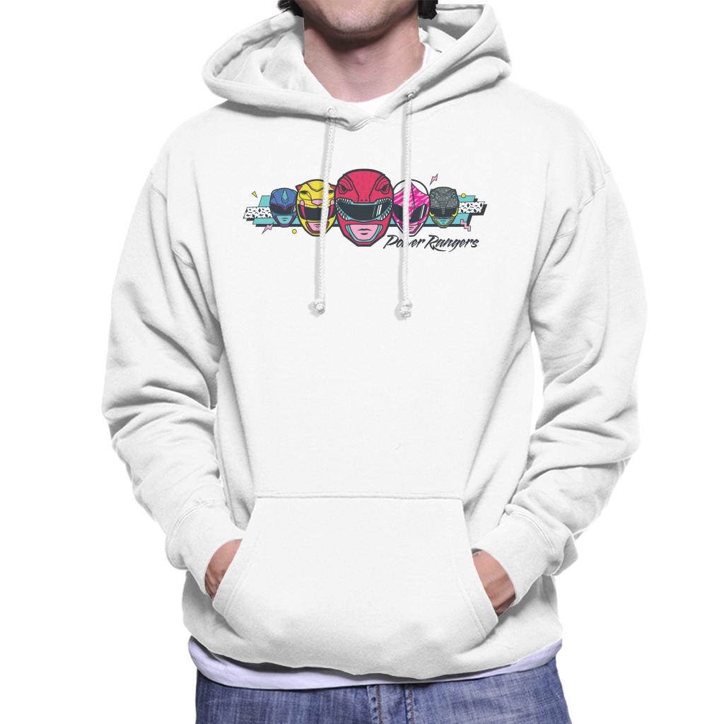 Power Rangers Retro 90s Heads Men's Hooded Sweatshirt-ALL + EVERY