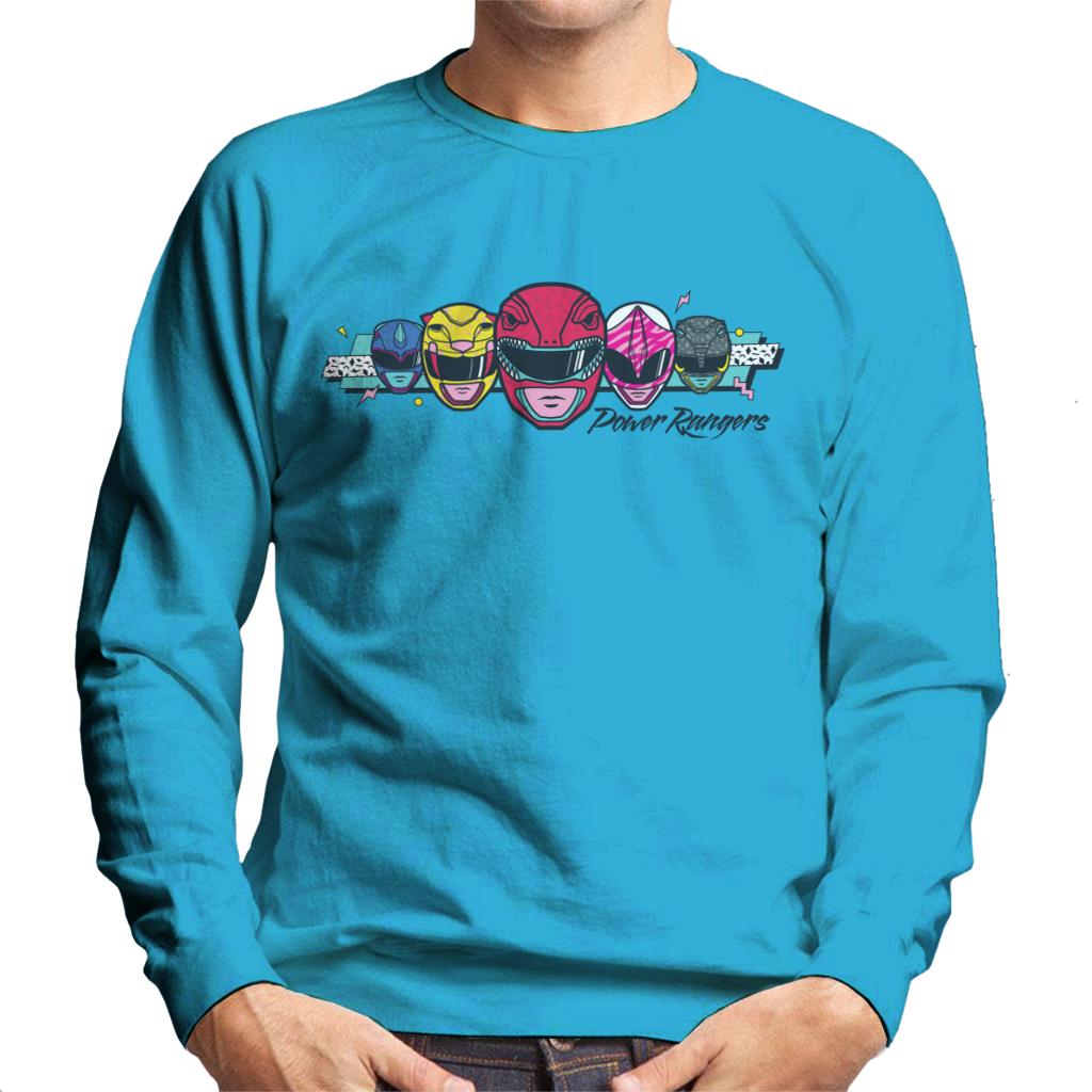 Power Rangers Retro 90s Heads Men's Sweatshirt-ALL + EVERY