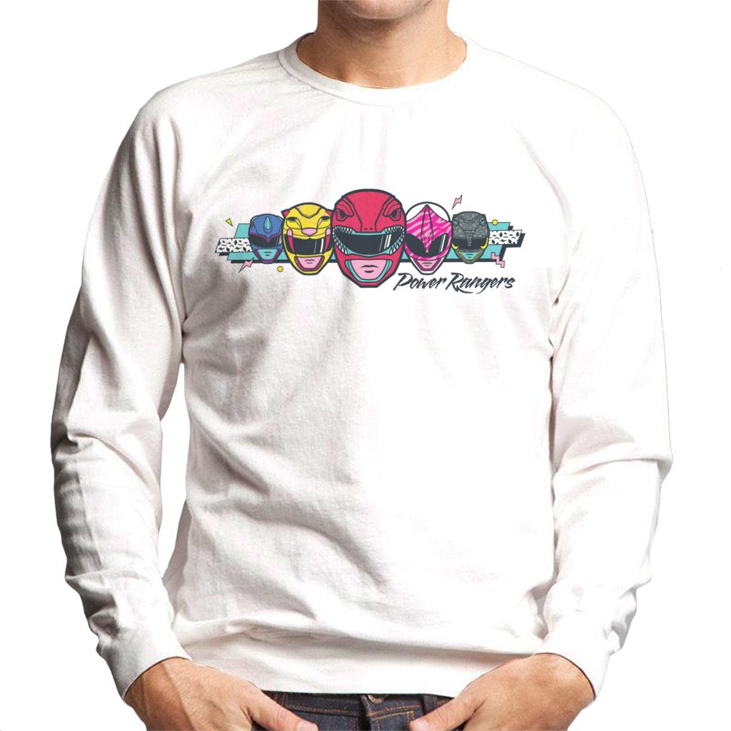 Power Rangers Retro 90s Heads Men's Sweatshirt-ALL + EVERY