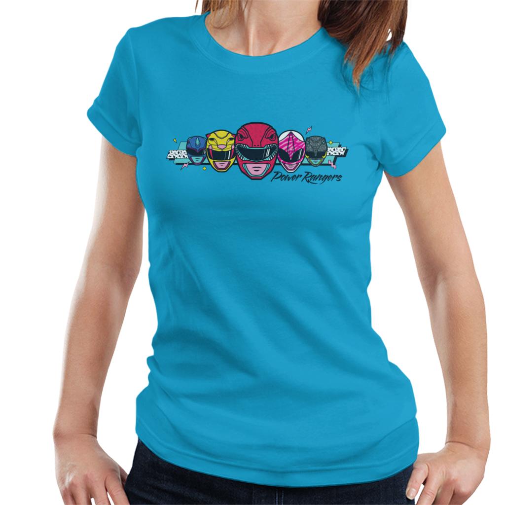 Power Rangers Retro 90s Heads Women's T-Shirt-ALL + EVERY