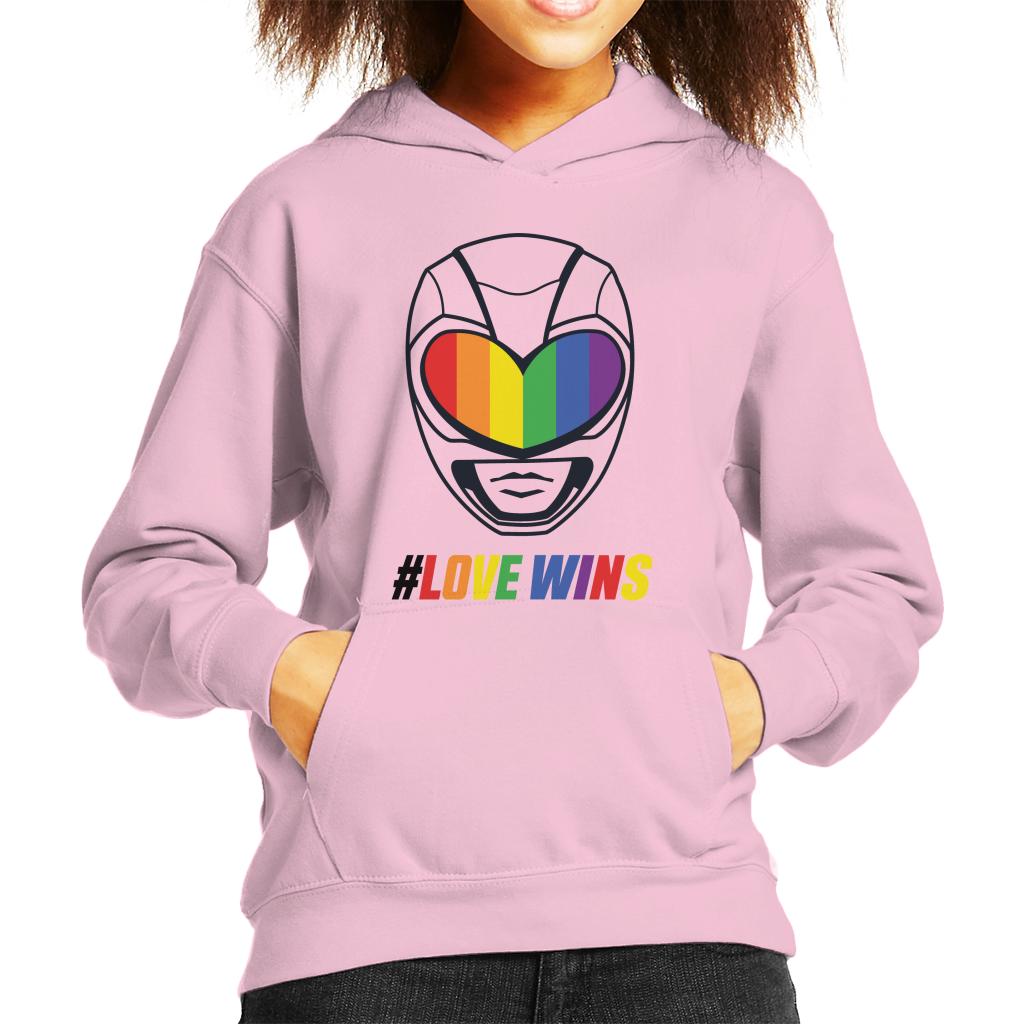 Power Rangers Love Wins Rainbow Visor Kid's Hooded Sweatshirt-ALL + EVERY