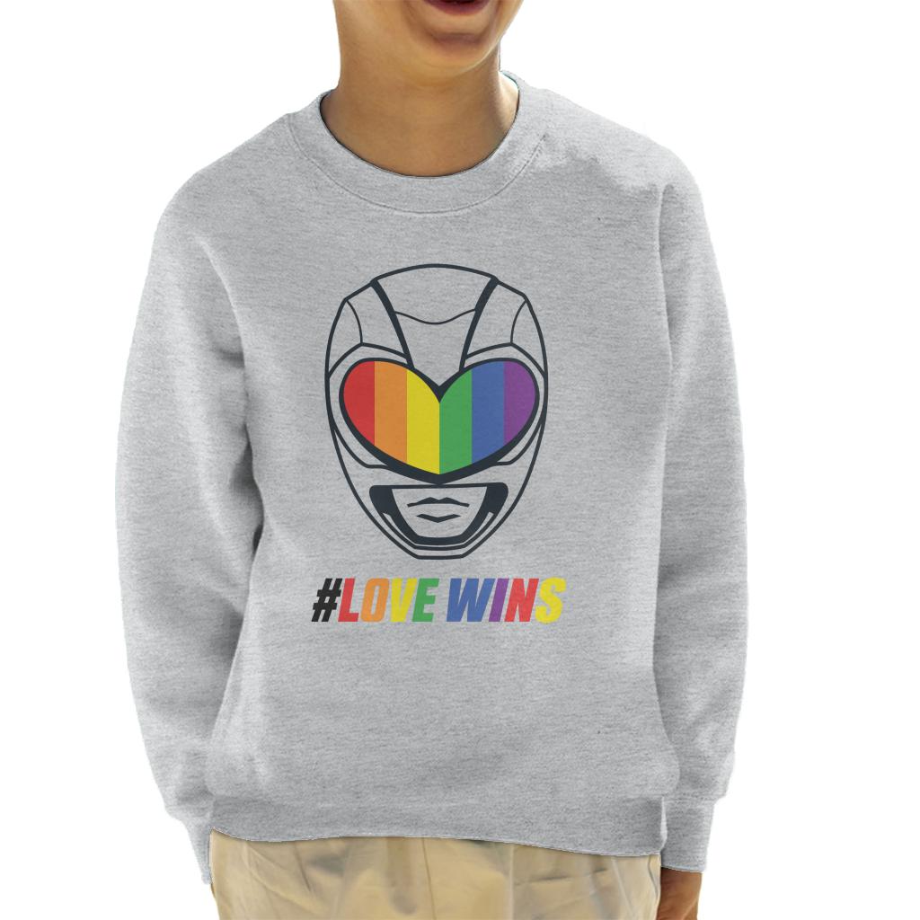 Power Rangers Love Wins Rainbow Visor Kid's Sweatshirt-ALL + EVERY