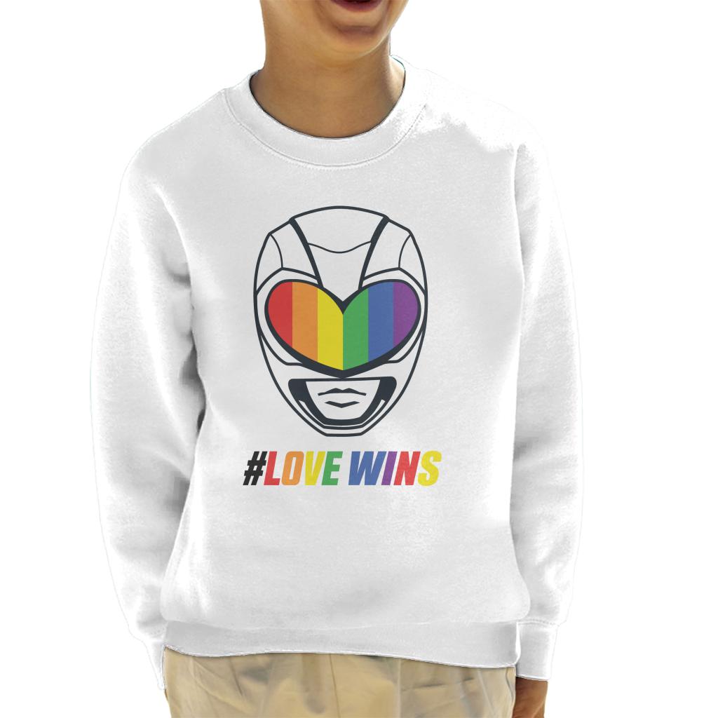 Power Rangers Love Wins Rainbow Visor Kid's Sweatshirt-ALL + EVERY