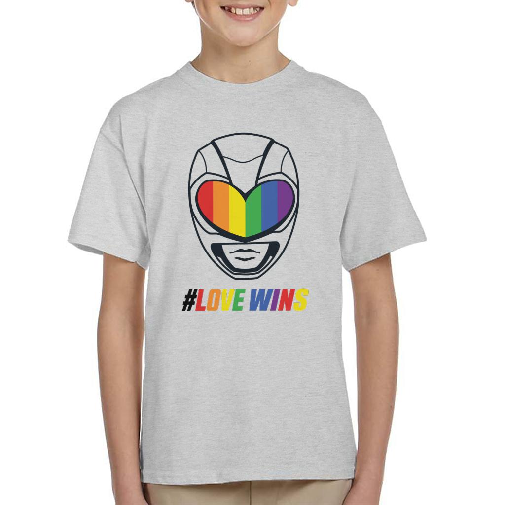 Power Rangers Love Wins Rainbow Visor Kid's T-Shirt-ALL + EVERY