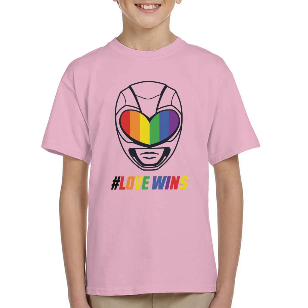 Power Rangers Love Wins Rainbow Visor Kid's T-Shirt-ALL + EVERY