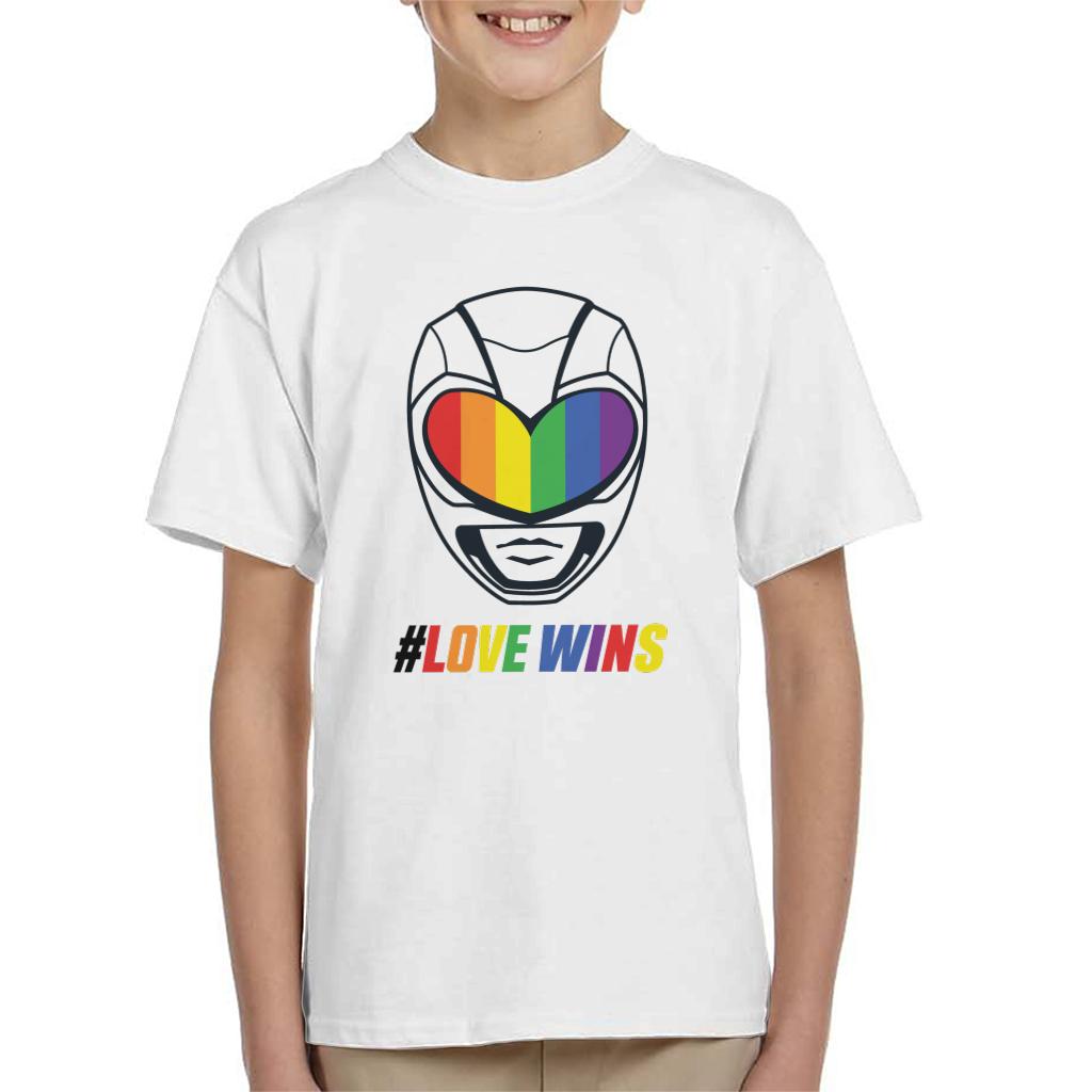 Power Rangers Love Wins Rainbow Visor Kid's T-Shirt-ALL + EVERY