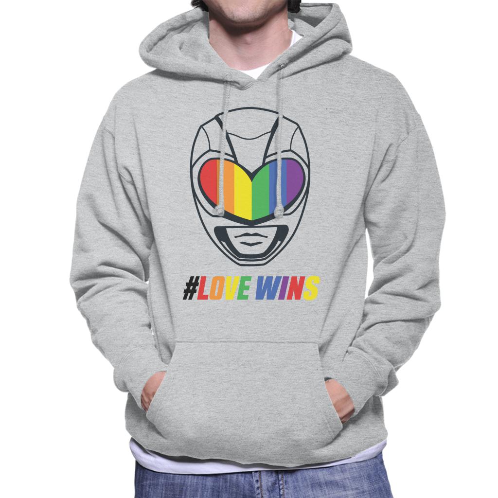 Power Rangers Love Wins Rainbow Visor Men's Hooded Sweatshirt-ALL + EVERY