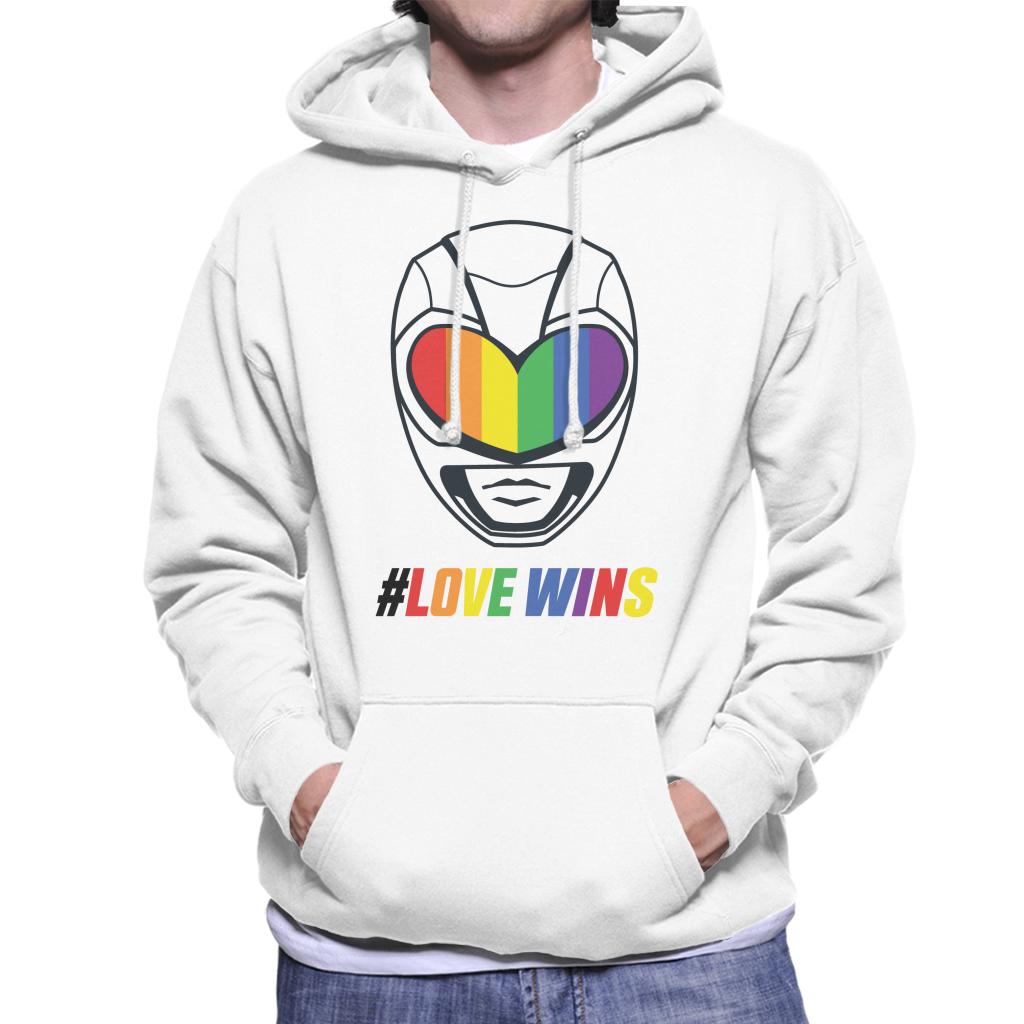 Power Rangers Love Wins Rainbow Visor Men's Hooded Sweatshirt-ALL + EVERY